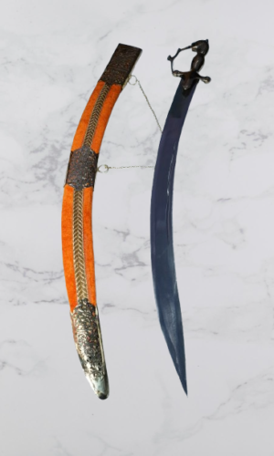 Edgeless Orange Silver Work Wedding Sword