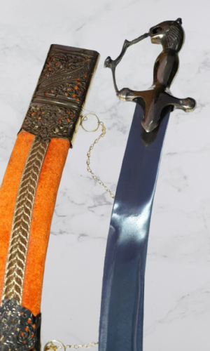 Edgeless Orange Silver Work Wedding Sword